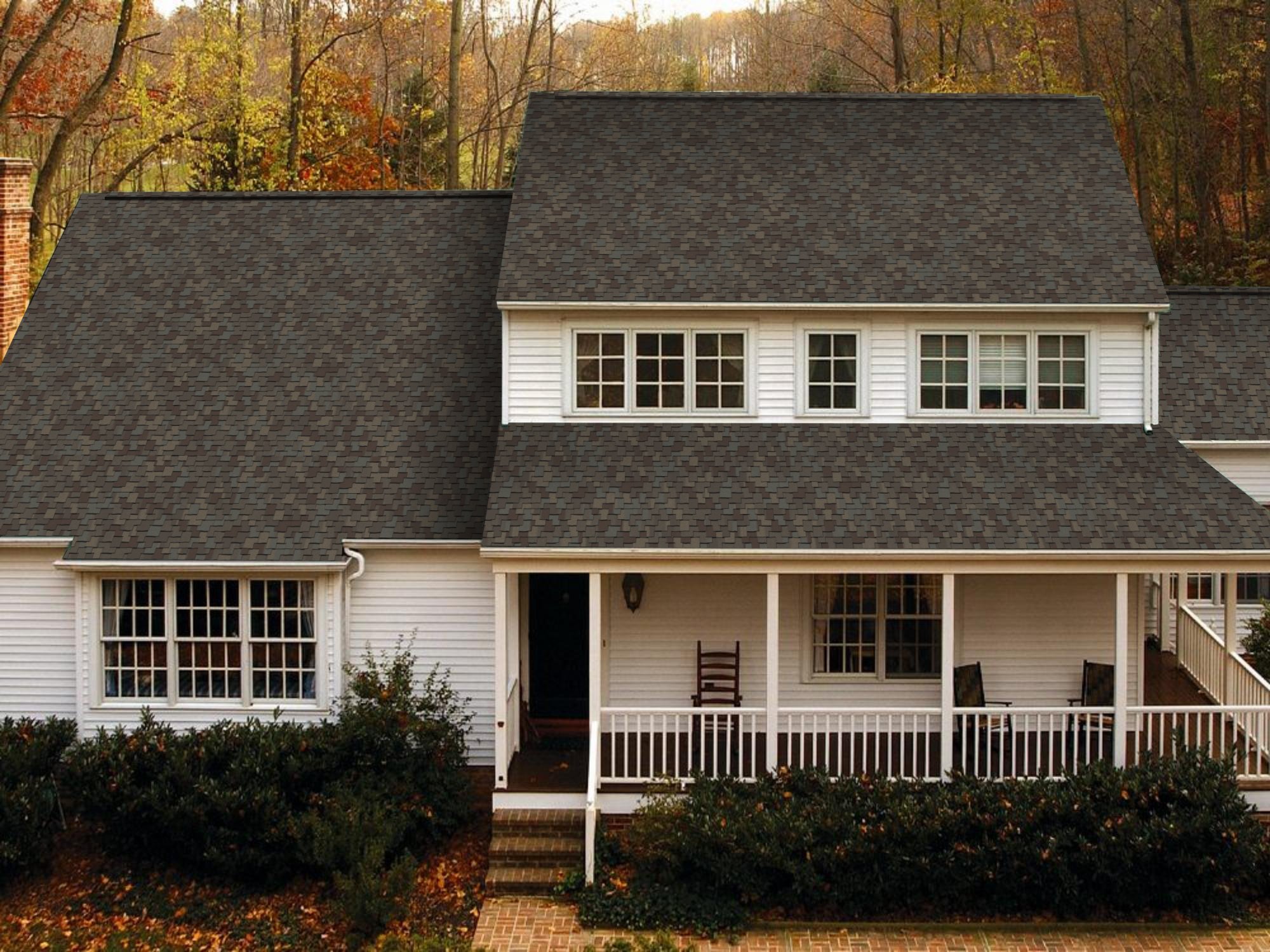 Certainteed Presidential Shake Weathered Wood House