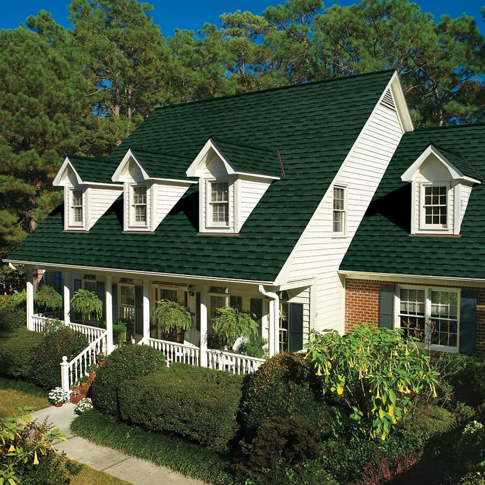 GAF Timberline UHD® With Dual Shadow Line Hunter Green House